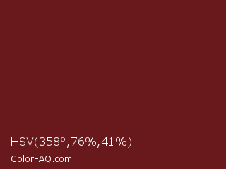 HSV 358°,76%,41% Color Image