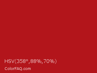 HSV 358°,88%,70% Color Image