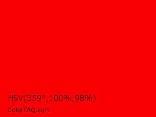 HSV 359°,100%,98% Color Image