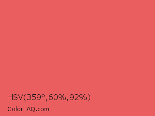 HSV 359°,60%,92% Color Image