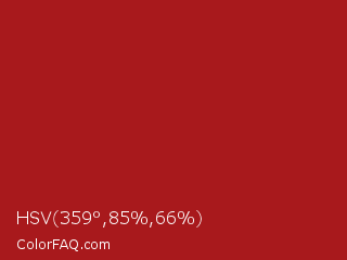 HSV 359°,85%,66% Color Image