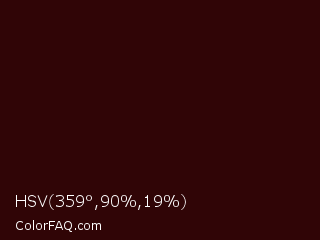 HSV 359°,90%,19% Color Image