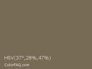 HSV 37°,28%,47% Color Image