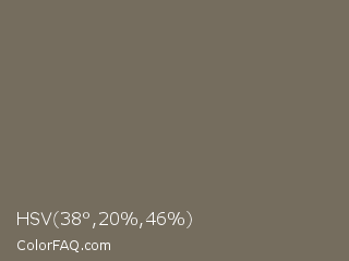 HSV 38°,20%,46% Color Image