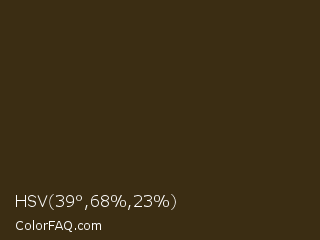 HSV 39°,68%,23% Color Image