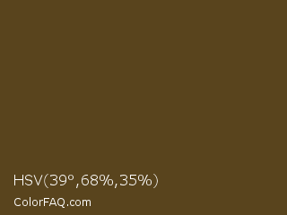 HSV 39°,68%,35% Color Image