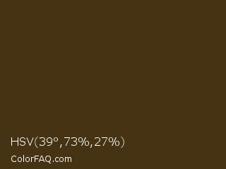 HSV 39°,73%,27% Color Image