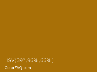 HSV 39°,96%,66% Color Image