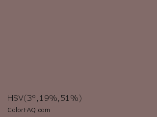 HSV 3°,19%,51% Color Image
