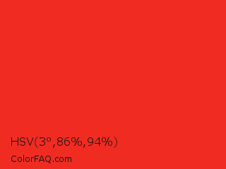 HSV 3°,86%,94% Color Image