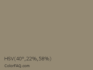 HSV 40°,22%,58% Color Image