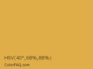 HSV 40°,68%,88% Color Image