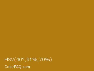 HSV 40°,91%,70% Color Image