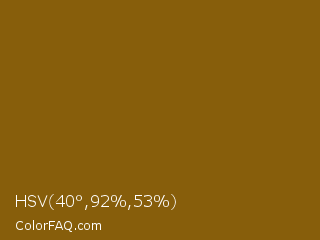 HSV 40°,92%,53% Color Image