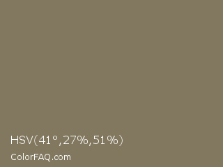 HSV 41°,27%,51% Color Image