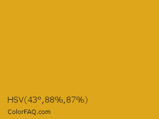 HSV 43°,88%,87% Color Image