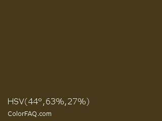 HSV 44°,63%,27% Color Image