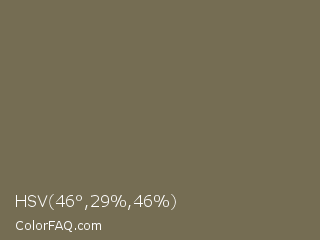 HSV 46°,29%,46% Color Image