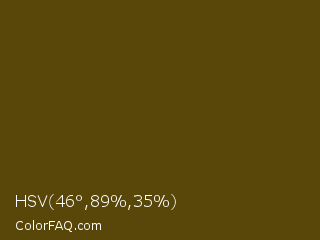 HSV 46°,89%,35% Color Image