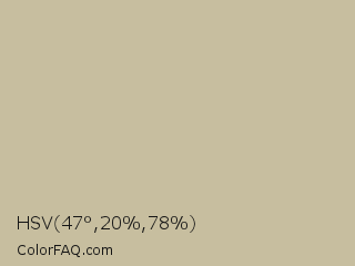 HSV 47°,20%,78% Color Image