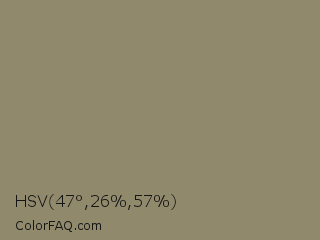 HSV 47°,26%,57% Color Image