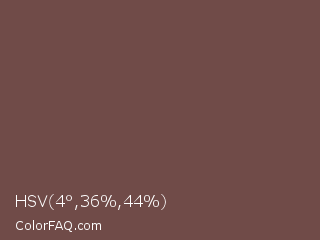 HSV 4°,36%,44% Color Image