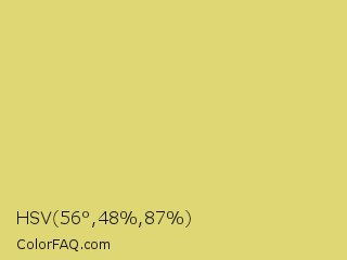 HSV 56°,48%,87% Color Image