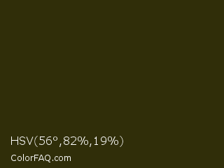 HSV 56°,82%,19% Color Image
