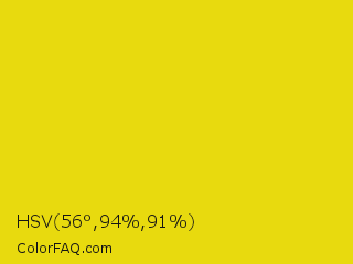 HSV 56°,94%,91% Color Image