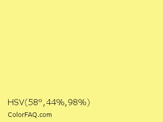 HSV 58°,44%,98% Color Image