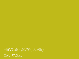 HSV 58°,87%,75% Color Image