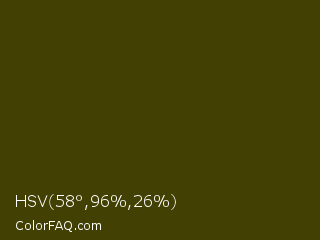 HSV 58°,96%,26% Color Image