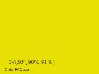 HSV 58°,98%,91% Color Image