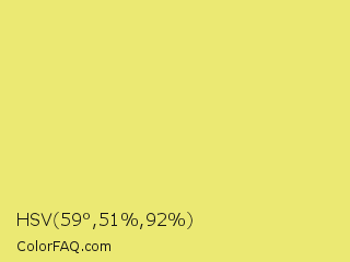 HSV 59°,51%,92% Color Image