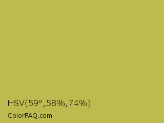 HSV 59°,58%,74% Color Image