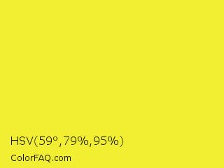 HSV 59°,79%,95% Color Image