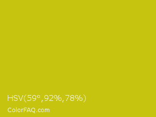 HSV 59°,92%,78% Color Image