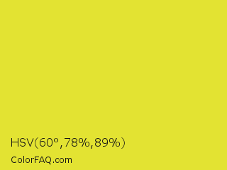 HSV 60°,78%,89% Color Image