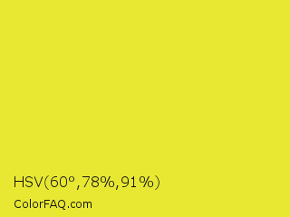 HSV 60°,78%,91% Color Image