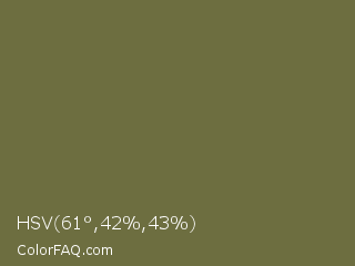 HSV 61°,42%,43% Color Image