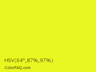 HSV 64°,87%,97% Color Image