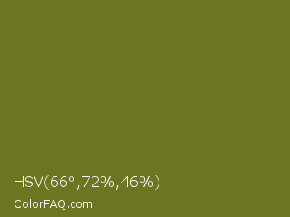 HSV 66°,72%,46% Color Image