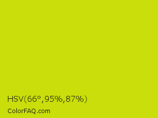 HSV 66°,95%,87% Color Image
