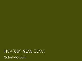 HSV 68°,92%,31% Color Image