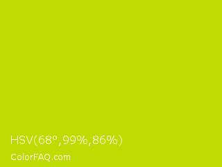 HSV 68°,99%,86% Color Image
