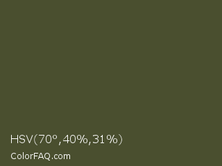 HSV 70°,40%,31% Color Image