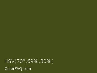 HSV 70°,69%,30% Color Image