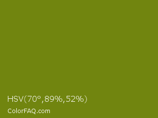 HSV 70°,89%,52% Color Image