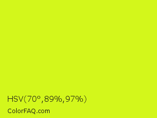 HSV 70°,89%,97% Color Image