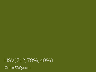 HSV 71°,78%,40% Color Image